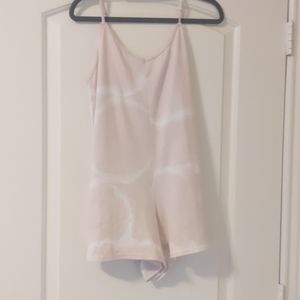 Pink and White Tie Dye Sleeping Romper